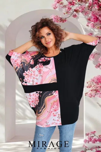 Mirage Trikru tunika, cseresznyevirág mintás