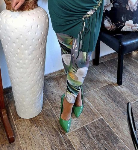 Fashion by Nono Bob-bon leggings, mintás XL méretben