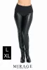 Mirage műbőr-pamut leggings, fekete L méretben