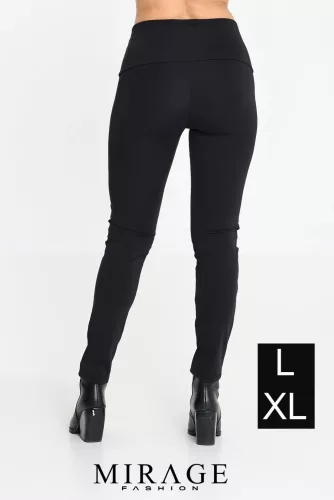 Mirage műbőr-pamut leggings, fekete L méretben
