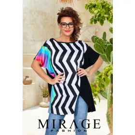 Mirage Delia tunika, fekete-csíkos