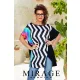 Mirage Delia tunika, fekete-csíkos