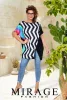 Mirage Delia tunika, fekete-csíkos