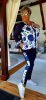 Fashion by Nono Xéna jogging szett, sötétkék-fehér mintás 3XL méretben