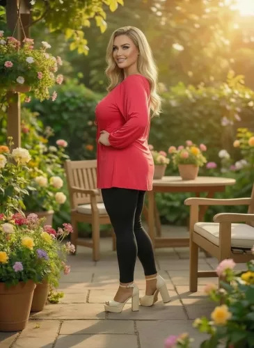 Fashion by Nono Tekla tunika/felső, piros 4XL méretben