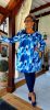Fashion by Nono Olivia ruha/tunika, kék mintás 5XL méretben
