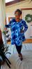 Fashion by Nono Olivia ruha/tunika, kék mintás 5XL méretben