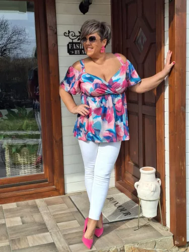 Fashion by Nono Kiara felső, mintás 5XL méretben