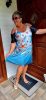Fashion by Nono Bella ruha, kék-kagyló mintás 3XL méretben