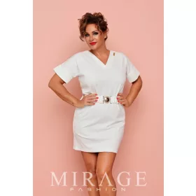 Mirage Galina ruha díszes övvel, ekrü
