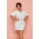 Mirage Galina ruha díszes övvel, ekrü