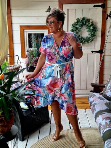 Fashion by Nono Wedding ruha, mintás 4XL méretben