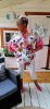 Fashion by Nono Gigi ing, virágmintás pink szegéllyel és fodorral 3XL méretben 