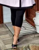 Fashion by Nono 3/4-es leggings, fekete L méretben
