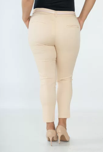Frida 7/8-os csinos nadrág, bézs XL méretben