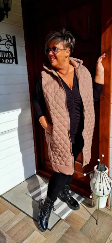 Fashion by Nono Casting steppelt mellény, barna L méretben