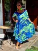 Fashion by Nono Jázmin maxiruha, kék-mintás XL méretben
