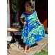 Fashion by Nono Jázmin maxiruha, kék-mintás XL méretben