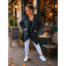   Fashion by Nono Pillangó kardigán, sötétszürke 4XL méretben