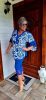 Fashion by Nono Gigi ing, fehér alapon királykék minta 3XL méretben