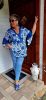 Fashion by Nono Gigi ing, fehér alapon királykék minta 3XL méretben