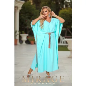 Mirage Gésa szatén szilk maxiruha, óceán kék