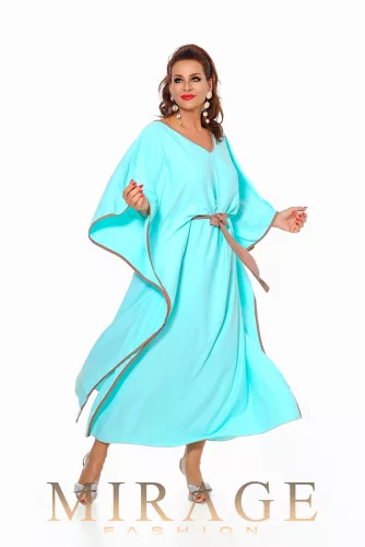 Mirage Gésa szatén szilk maxiruha, óceán kék