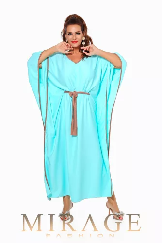 Mirage Gésa szatén szilk maxiruha, óceán kék