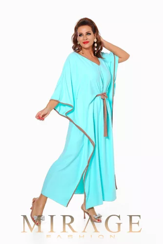 Mirage Gésa szatén szilk maxiruha, óceán kék