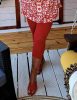 Fashion by Nono 3/4-es leggings, piros XL
