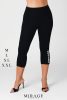 Mirage vastag pamut 3/4-es leggings, fekete oldalt feliratos 2XL méretben