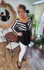 Fashion by Nono Bogi felső, fekete-fehér 3XL méretben