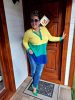 Fashion by Nono Brigitta tunika, sárga-zöld-kék XL méretben