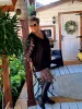 Fashion by Nono leggings hosszú, fekete-barna ocelot mintás 2XL méretben