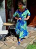 Fashion by Nono Jázmin maxiruha, kék-mintás 3XL méretben