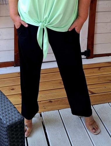 Fashion by Nono Léna nadrág, fekete L méretben