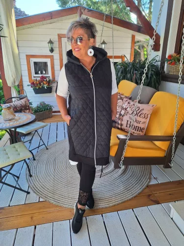 Fashion by Nono Casting steppelt mellény, fekete 3XL méretben