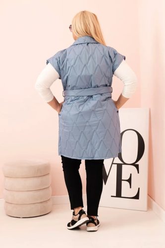 Spring steppelt mellény övvel, farmerkék