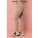 Mirage bordás elasztikus leggings, bézs