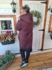 Fashion by Nono Casting átmeneti kabát, burgundi 3XL méretben