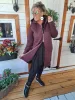 Fashion by Nono Casting átmeneti kabát, burgundi 3XL méretben