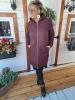 Fashion by Nono Casting átmeneti kabát, burgundi 3XL méretben