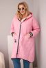 Sporty steppelt átmeneti kabát, pink