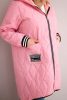 Sporty steppelt átmeneti kabát, pink
