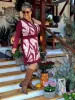 Fashion by Nono Katica ruha, bordó mintás 2XL méretben
