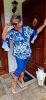 Fashion by Nono csipkés aljú 3/4-es leggings, királykék 4XL méretben