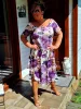 Fashion by Nono Amanda ruha, lila virágmintás XL méretben