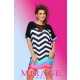 Mirage Moda tunika, fekete-csíkos