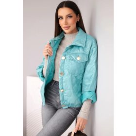 Aurora rövid steppelt tavaszi kabát, sötét menta