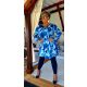 Fashion by Nono Olivia ruha/tunika, kék mintás 2XL méretben